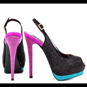 NEW 💕Steve Madden MultiColored Masqraid Slingback